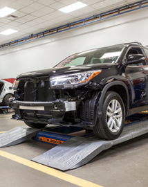 Toyota on vehicle lift | Toyota Smithfield in Smithfield RI