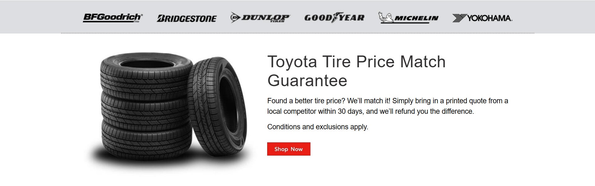 Toyota Tire Price Match Guarantee