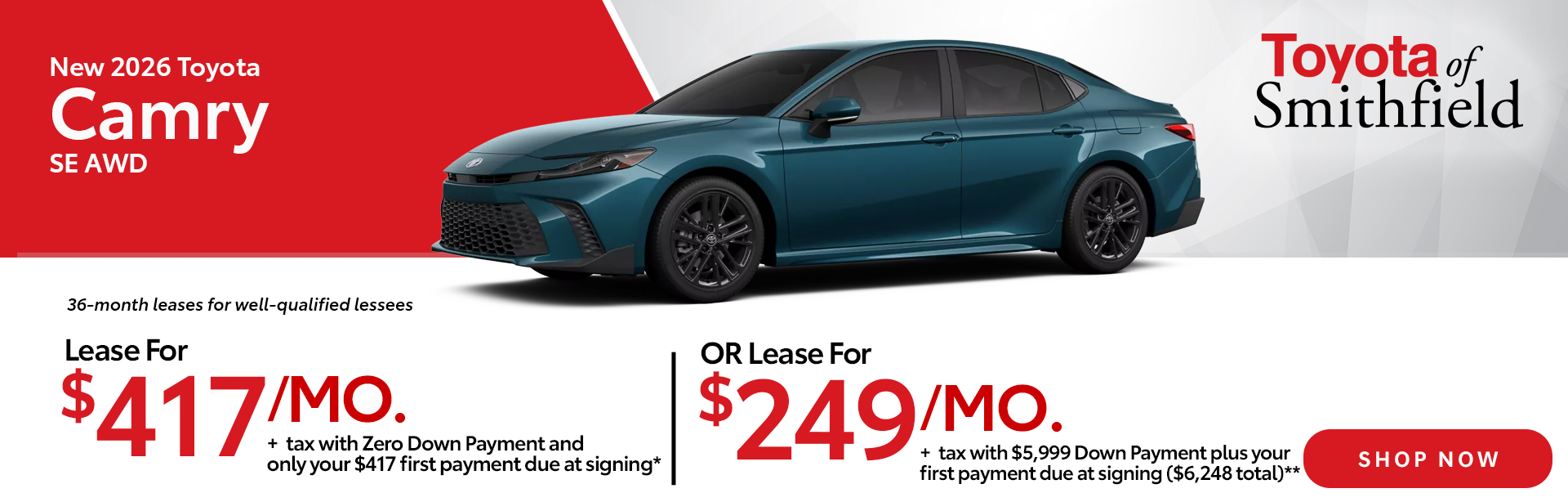 New 2026 Toyota Camry SE AWD