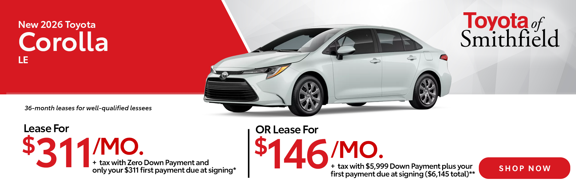 New 2026 Toyota Corolla LE