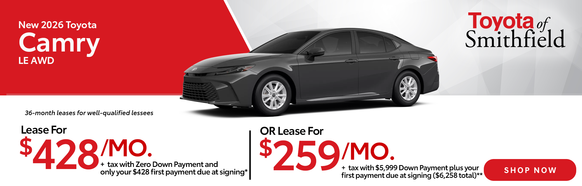 New 2026 Toyota Camry LE AWD