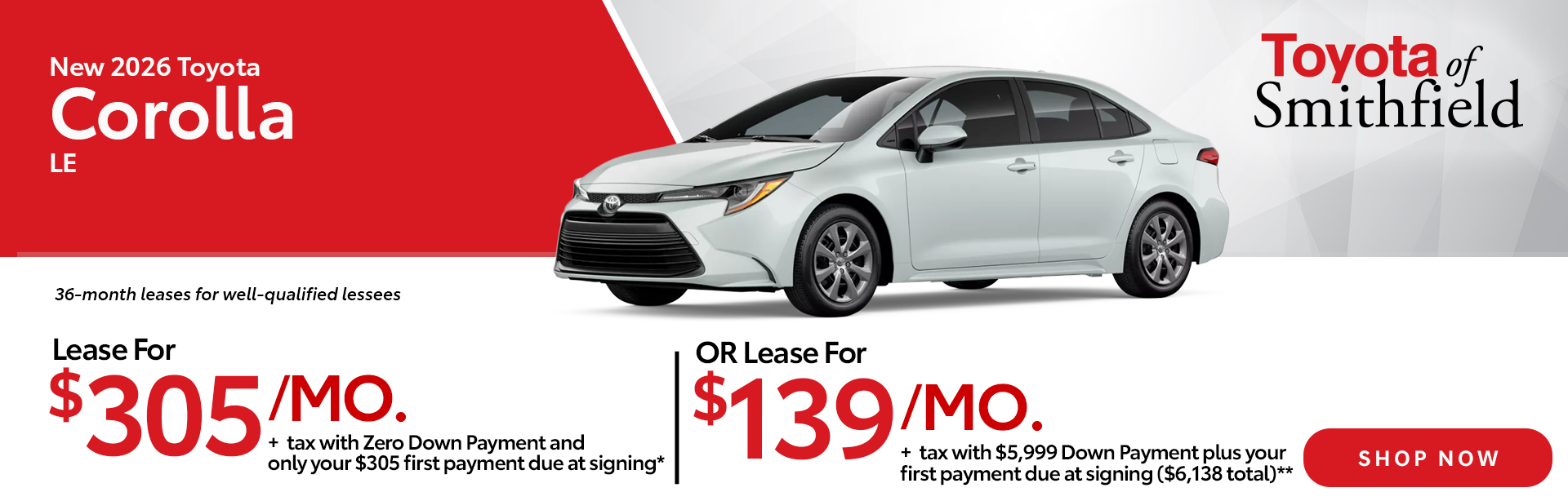 New 2026 Toyota Corolla LE