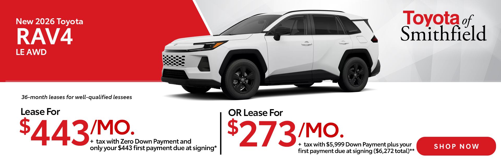 New 2026 Toyota RAV4 LE AWD