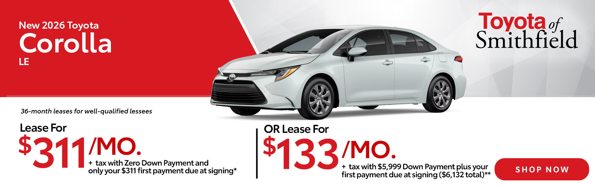 New 2026 Toyota Corolla LE