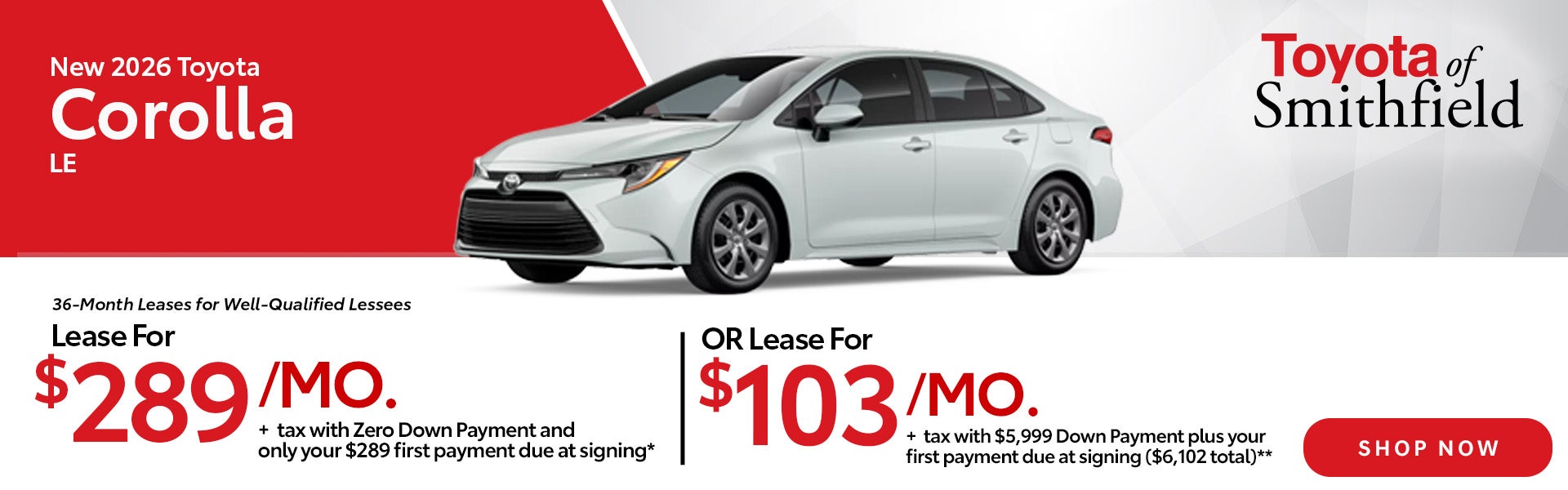 New 2026 Toyota Corolla LE